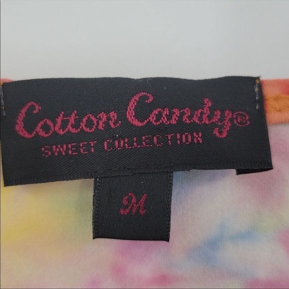 Cotton Candy tiedyed Sz M crop top! Fun colors!! - Picture 5 of 5